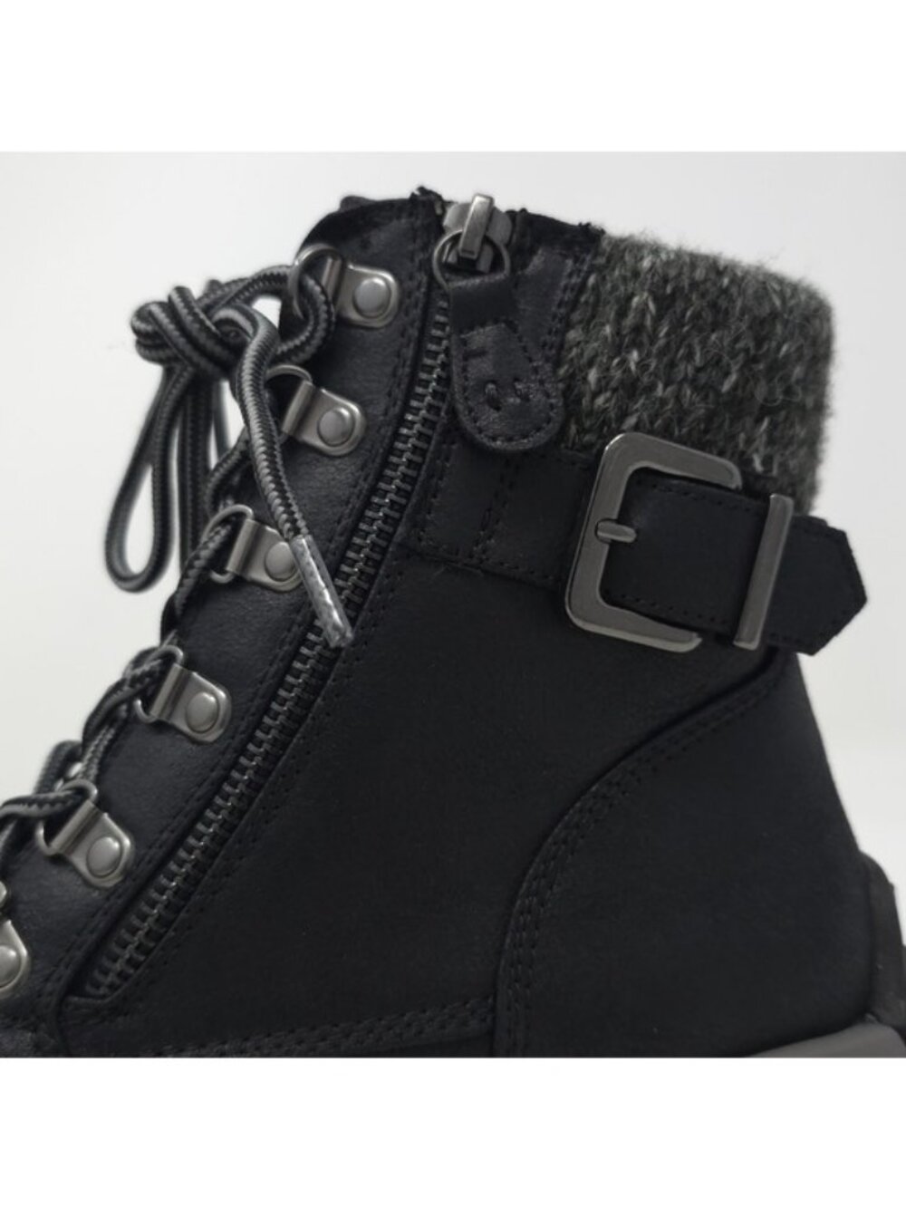 CLIFFS BY WHITE MOUNTAIN Cushioned Lace Up City Hiker Sneaker Boot Black 7.5M - Picture 8 of 11